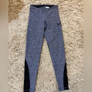 Nike Blue and Black Dri-FIT Leggings